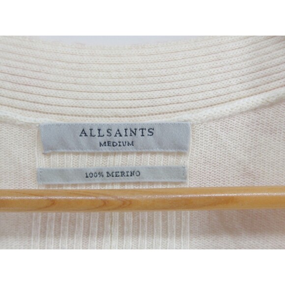 AllSaints Marea Tie Dye Merino Wool Cardigan in Rainbow Pink Women's‎ Medium - Picture 3 of 9